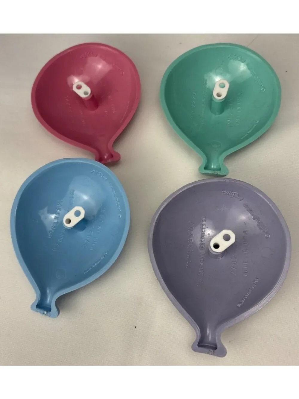 Set Burwood Products Balloon Wall Plaques Retro Decor Pink Blue Aqua Purple